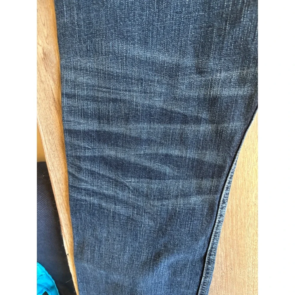 Banana Republic Vintage Straight Mens Dark Wash Distressed Denim Jeans 34x32